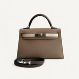 Bolsa Hermès Mini Kelly Epsom Tricolor com Ferragens Palladium