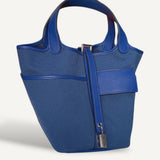 Bolsa Hermès Picotin 18 Cargo Bleu com Ferragens Palladium
