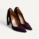 Scarpin Aquazzura Firenze Wild Thing Camurça Vinho
