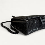 Bolsa Balenciaga Hourglass Wallet on Chain Preta Cravejada