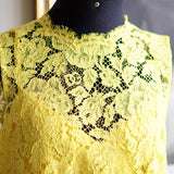 Blusa Dolce & Gabbana Renda Floral Amarela