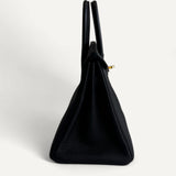 Bolsa Hermès Birkin 25 Togo Noir com Ferragens Gold