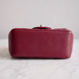Bolsa Chanel Mini Square Flap Vinho