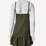 Vestido Ganni Mini de Lã Xadrez