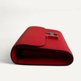 Bolsa Hermés Constance To Go Rouge Radieux com Ferragens Palladium