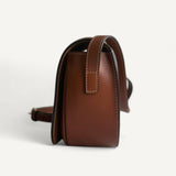 Bolsa Celine Folco Triomphe Caramelo com Ferragens Douradas