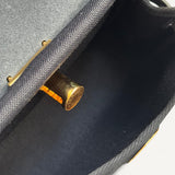 Bolsa Hermès Mini Herbag Noir com Ferragens Gold