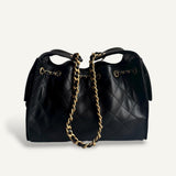 Bolsa Chanel 25 Small Caviar Preta com Ferragens Douradas