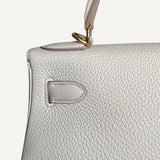 Bolsa Hermès Kelly 28 Togo Beton com Ferragens Douradas