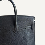 Bolsa Hermès Birkin 25 Togo Black com Ferragens Gold