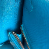 Bolsa Hermès Kelly 25 Sellier Bleu Zanzibar com Ferragens Palladium - Stamp Y