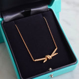 Colar Tiffany Knot em Ouro com Diamantes