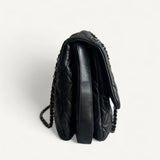 Bolsa Chanel Timeless Double Flap Maxi com Ferragens Prata
