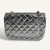 Bolsa Chanel Mirror Backpack w/ Star Coin Calfskin Prata