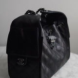 Bolsa Chanel 25 Small Caviar Preta com Ferragens Prateadas