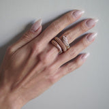Anel Bvlgari Serpenti Rose Gold com Diamantes