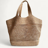 Bolsa Saint Laurent Bolsa Icare Em Ráfia-Bege