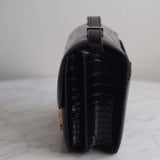 Bolsa Hermès Constance 24 Shiny Alligator Noir com Ferragens Gold