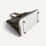 Bolsa Hermès Birkin 25 Togo Gris Perle com Ferragens Gold