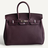 Bolsa Hermès Birkin 25 Togo Rouge Bordeaux Com Ferragens Palladium