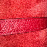 Bolsa Hermès Picotin 18 Clemence Rouge Moyen com Ferragens Gold