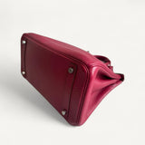 Bolsa Hermès Birkin 30 Togo Rouge Grenat com Ferragens Palladium