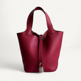 Bolsa Hermès Picotin 18 Rouge com Ferragens Palladium