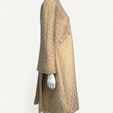 Casaco Valentino Metallic V-Logo Dourado