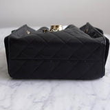 Bolsa Chanel 25 Mini Caviar Preta com Ferragens Gold