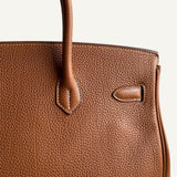 Bolsa Hermès Birkin 35 Togo Gold com Ferragens Palladium