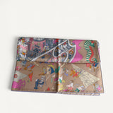 Lenço Hermès 90 Academia Hippica Rose Bonbon / Gris Beuté / Multicolore