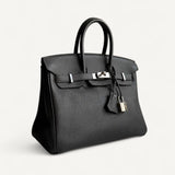 Bolsa Hermès Birkin 25 Togo Gris Misty com Ferragens Palladium