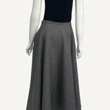 Saia Valentino V-Logo Maxi Skirt Cinza