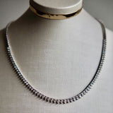 Colar Riviera Em Ouro Branco 18k em Diamantes Gota