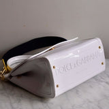 Bolsa Dolce & Gabbana Sicily Branca com Ferragens Douradas