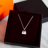 Colar Hermès Kelly em Ouro Branco 18k com Diamantes