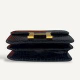 Bolsa Hermes Constance 18  Croco Com Ferragens Gold
