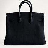 Bolsa Hermès Birkin 25 Togo Noir com Ferragens Gold