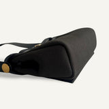 Bolsa Hermès Mini Herbag Toile Militaire Dark Bronze | Noir com Ferragens Gold