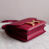 Bolsa Hermès Constance 24 Epsom Rouge com Ferragens Gold