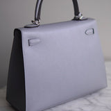 Bolsa Hermès Kelly 25 Epsom Gris Pantin com Ferragens Palladium