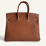 Bolsa Hermès Birkin 25 Togo Gold com Ferragens Gold