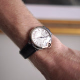 Relógio Cartier Ballon Bleu Couro Croco & Aço