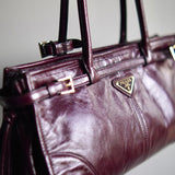 Bolsa Prada Bonnie Média Burgundy