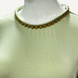 Vestido Burberry Midi Verde Plissado em Malha