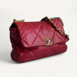 Bolsa Chanel 19 Medium Lambskin Vermelha