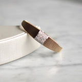 Bracelete em Ouro Amarelo 18K com Pavê de Diamantes