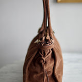 Bolsa Prada Bonnie Camurça Lambskin  Marrom Cacao