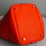 Bolsa Hermès Picotin 18 Orange com Ferragens Palladium