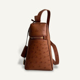 Bolsa Loro Piana Extra L27 Ostrich Sand Haze com Ferragens Douradas